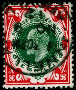SG314, 1s green & carmine, good USED, CDS. Cat £35.