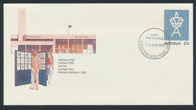 Australia PrePaid Envelope 1983 Australia Post Philatelic Exhibition