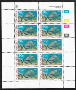 Namibia #755-758 FISHSheets of 10  (MNH) CV$18.00