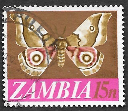 Zambia Scott #45 15n ‭Nudaurelia Zambesina Butterfly (1968) Used