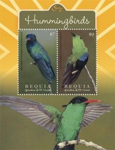 Bequia 2019 - Humminbirds - Nature - Souvenir Stamp Sheet - MNH