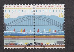 Australia # 1296, Sydney Harbor Tunnel, Used, 1/2 Cat.