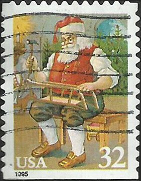 # 3008 USED SANTA CLAUS WORKING ON SLED