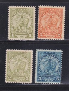 Paraguay O57, O61-O62, O65 MH Overprints