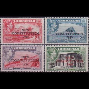 GIBRALTAR 1950 - Scott# 127-30 Const.Opt. Set of 4 NH