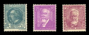 France 291-923, $50.50, 1933 set of three, hinged