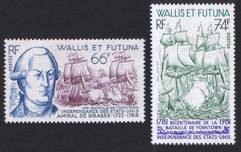 Wallis and Futuna Virginia Capes Battle 2v 1981 MNH SC#274-275 SG#380-381