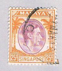 Singapore 14 Used King George VI (BP22114)