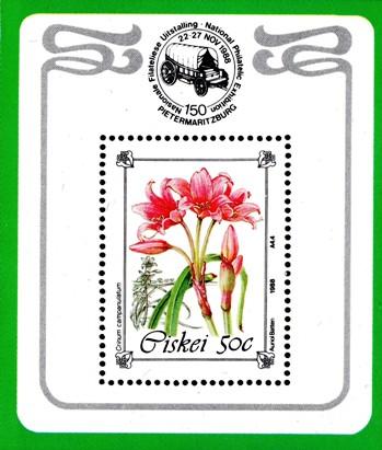 Ciskei - 1988 Philatelic Foundation Flowers MS MNH**