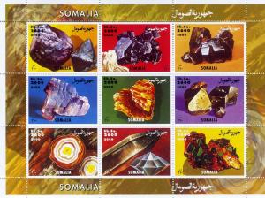 Somalia 2000 MINERALS Sheet (9) Perforated Mint (NH)