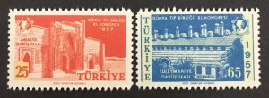 Turkey 1957 #1251-2, World Medical Association, MNH.