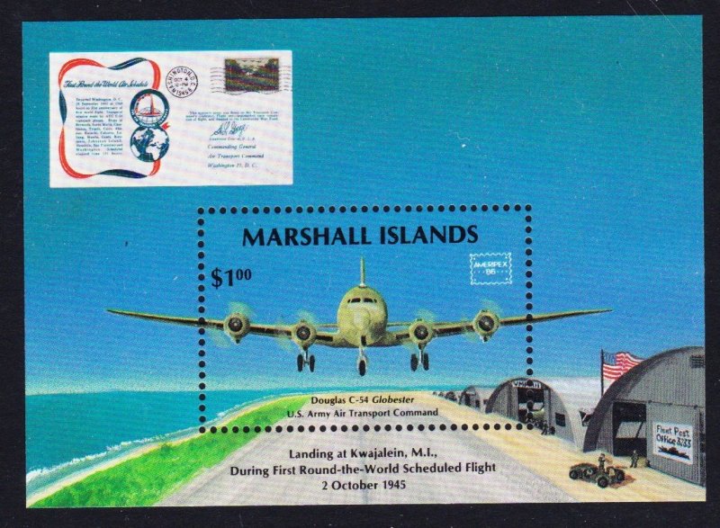 Marshall Is. Douglas C-54 Globester MS 1986 MNH SC#114 SG#MS79