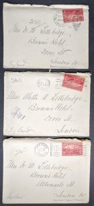 EDW1949SELL : USA 6 piece New Haven CT postal history lot inc several to UK