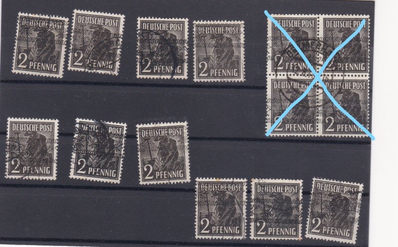1948 Germany - American & British Zone:2 pfg with Posthorn Type 1 (USED)