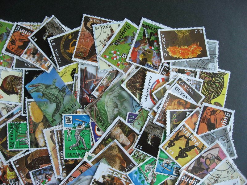 Guyana scrap pile of 125 (duplicates, mixed condition) worth checking out! 