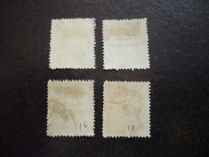 Stamps - Cuba - Scott# P13,P15,P16,P18 - Used Partial Set of 4 Newspaper Stamps