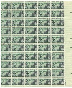 #1106 – 1958 3¢ Minnesota Statehood – MNH OG Sheet