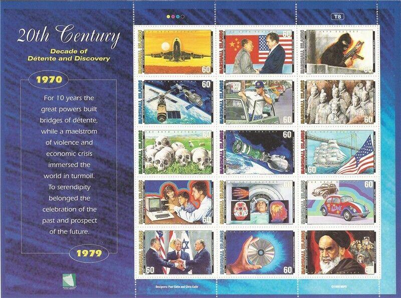 Marshall Islands-1999 Events of the 1970s - 15 Stamp Set #723 13P-098