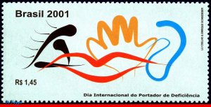 2829 BRAZIL 2001 INTL. DAY OF DISABLED PERSONS, HEALTH, MI# 3211 RHM C-2434, MNH