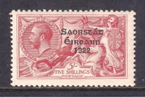 IRELAND — SCOTT 78 — 1925 5/- SEAHORSE, CASTLE OVPT. — MNH — SCV $160