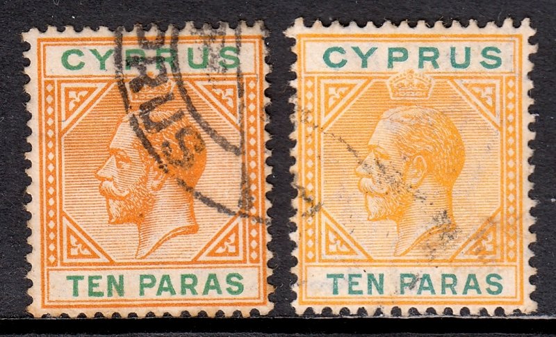 Cyprus - Scott #61, 61a - Used - Minor toning, pencil/rev. - SCV $4.50