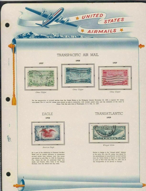 united states transpacific airmails issues of 1935-39 stamps page ref 18035