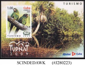 CUBA - 2009 TOURISM / BIRDS PARROTS - MIN. SHEET - MINT NH