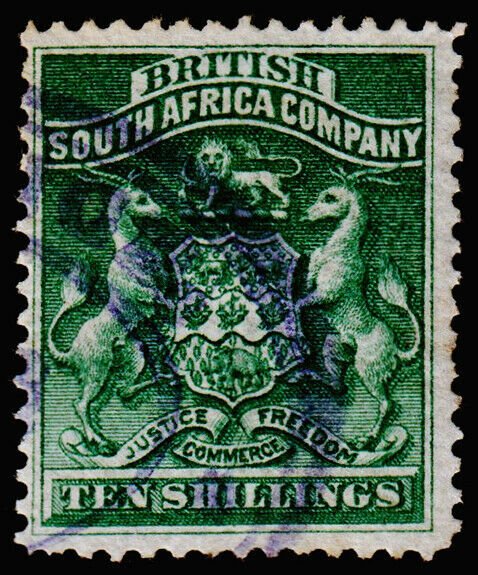 Rhodesia Scott 15 (1890) Used F, CV $110.00 C