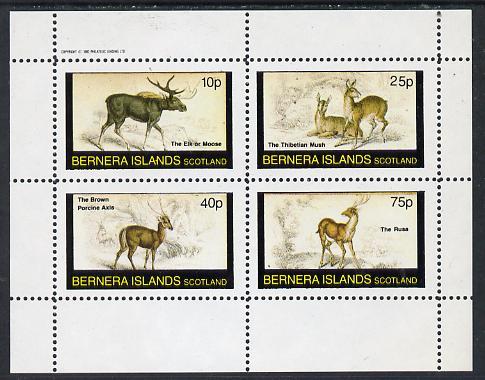 Bernera 1982 Animals (Elk, Axis etc) perf  set of 4 value...