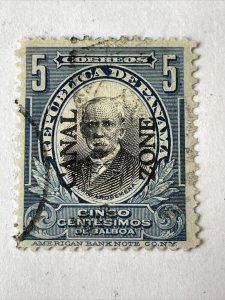 CANAL ZONE US Possession Panama 40 Used 1912 Arosemena ABNCo KSPhilatelics