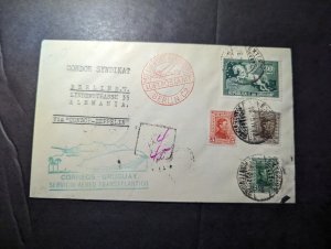 1932 Uruguay LZ 127 Graf Zeppelin Cover Montevideo to Berlin SW Germany