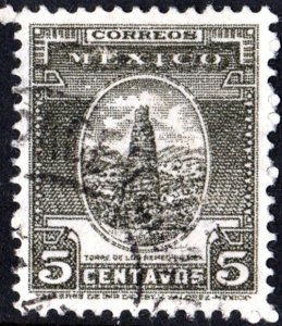 Mexico SC#732 5¢ Torre de los Remedios near Mexico City (1937) Used