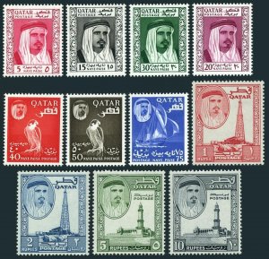 Qatar 26-36,hinged.Mi 26-36. Sheik Ahmad.Peregrine falcon,Dhow,Oil derrick,1961.