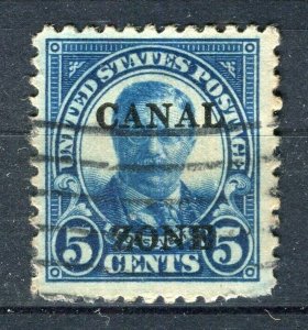 USA; CANAL ZONE 1924 early Presidential series Optd. fine used 5c. value