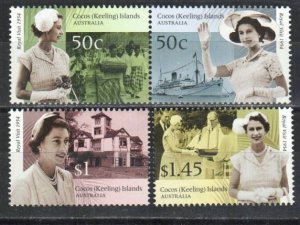 Cocos Islands Stamp 338-340  - Queen Elizabeth Royal visit