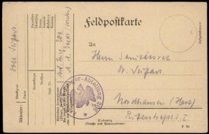 Germany WWI Air Force Artillerie Flieger Abteilung 206 PC Feldpost Cover G68307