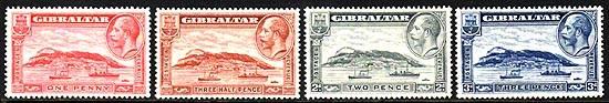 GIBRALTAR 96a-99 NH '31-33 KGV issue $95.00