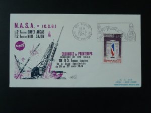 space cooperation CNES-NASA Super Arcas cover French Guiana 20/03/1974