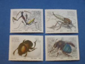 Venda 1990 - One Set of 4 Insect Drik Holm Stamps MNH RARE