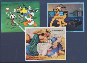 DOMINICA -  six S/S , unused hinged - Disney  & Picasso   - two scans