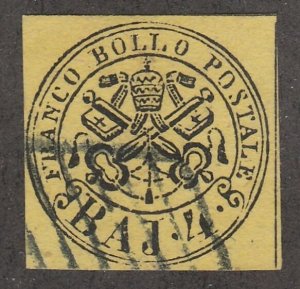 *KAPPYSSTAMPS S1810 ITALY ROMAN STATES SCOTT #6  CATALOG= $80.00 CLEAN!