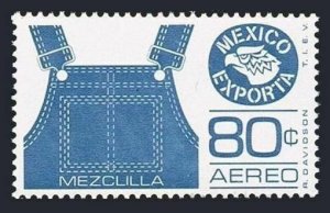 Mexico C489 block/4, MNH. Michel 1503. Mexico Exports 1977. Overalls.