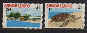 Samoa 1978 Sc 70-71 WWF set MNH