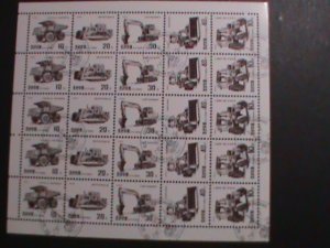 ​KOREA 1995-SC#3497a-MACHINERY- 5 COMPLETE CTO SETS SHEET VERY FINE