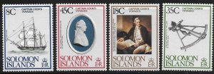 Solomon islands 1979 Capt Cook's voyages Sc 381-384 MNH