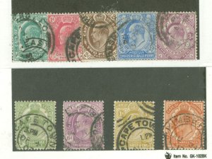 Cape of Good Hope #63-71 Used Single (Complete Set) (King)