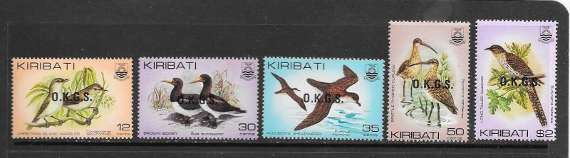 BIRDS - KIRIBATI #O16-20  MNH