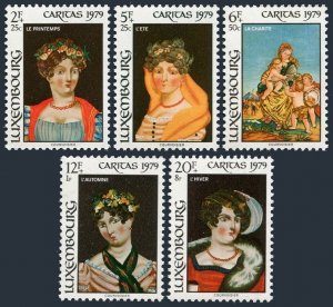 Luxembourg B323-B327, MNH. Michel 998-1002. Behind-glass Paintings, 1979. 