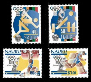 Nauru 1996 - Atlanta Summer Olympics, Track, Weights - Set of 4v - 437-40 - MNH