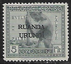 Ruanda-Urundi # 22 - Making Palm Oil - Overprint - MH.....{KlZw4}